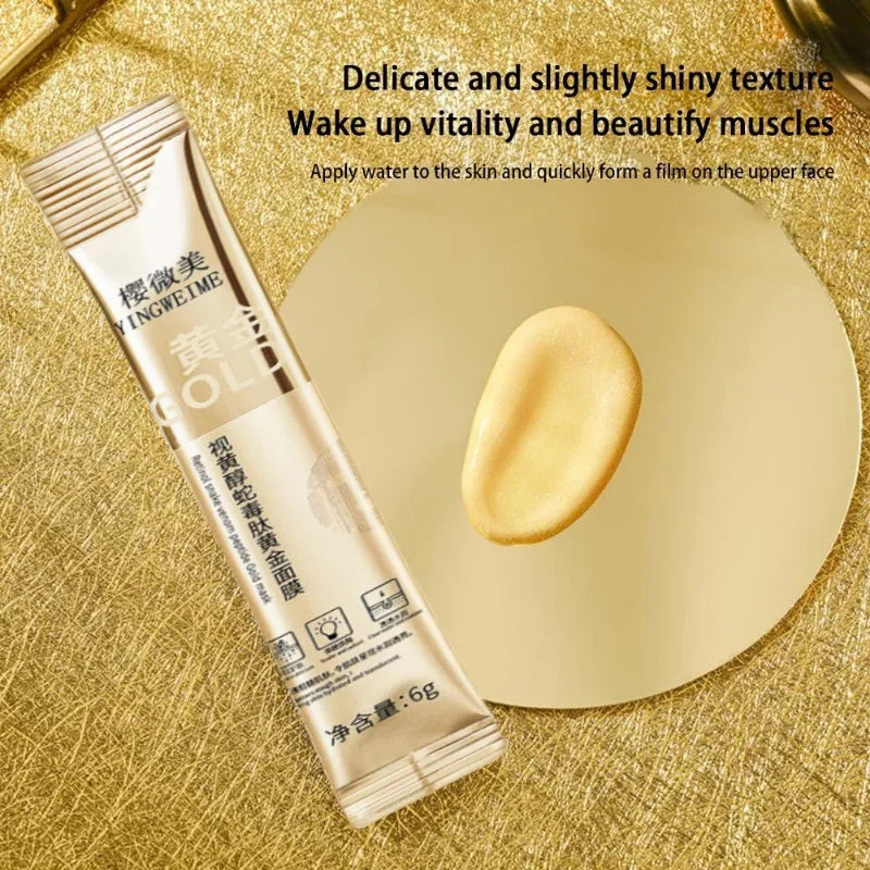 Retinol Snake Venom Peptide Gold Mask for Face Women Clear Pore Tear-Off Smear Mask Faciales Skin Care Products Oasis Select