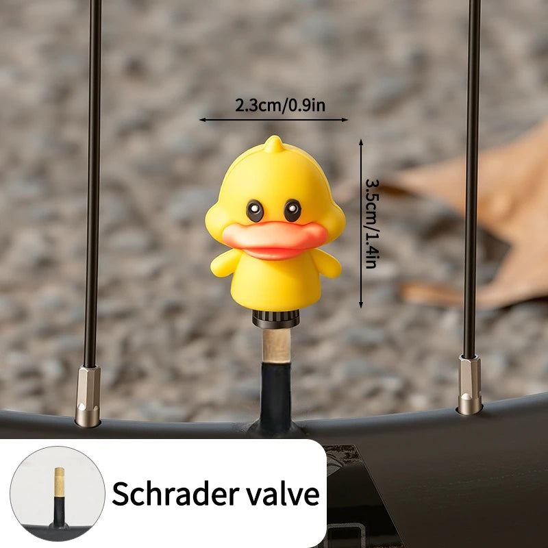 Tire Valve Cap Cartoon Universal Wheel Dust Cover Cute Air Stem Caps For MTB Mountain Bike Motorbike Accessories 1 Pcs Oasis Select C Schrader valve1PC