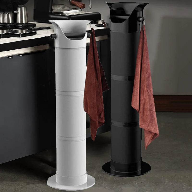 Large Capacity Coffee Knock Bucket with Towels Standing Tall Espresso Coffee Grounds Container Floor Collector Trash Can Oasis Select