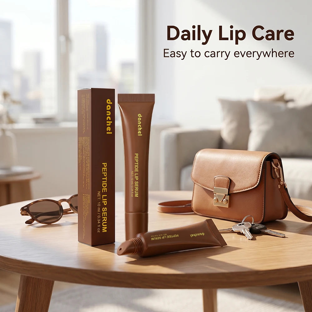 Peptide Lip Serum Deep Nourishing Lip Care Instant Moisturizing Anti-Aging Plumping Glass Lip Gloss Cosmetics Oasis Select