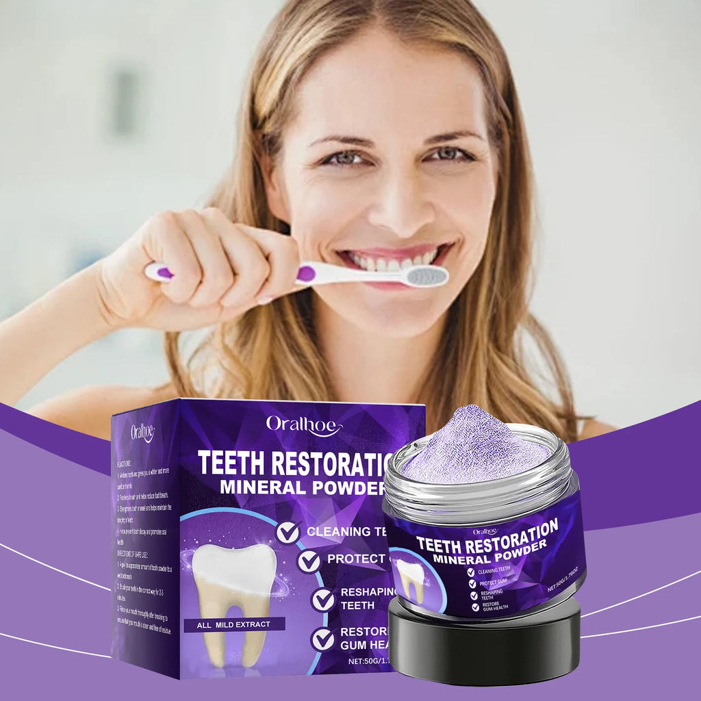 Oralhoe Purple Tooth Whitening Powder 50g – Fresh Breath Tooth Whitening Powder Oasis Select