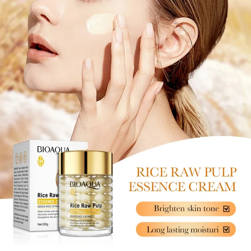 BIOAOUA Rice Essence Cream – Brightening Hydrating Face Cream Face Moisturizer Cream Oasis Select