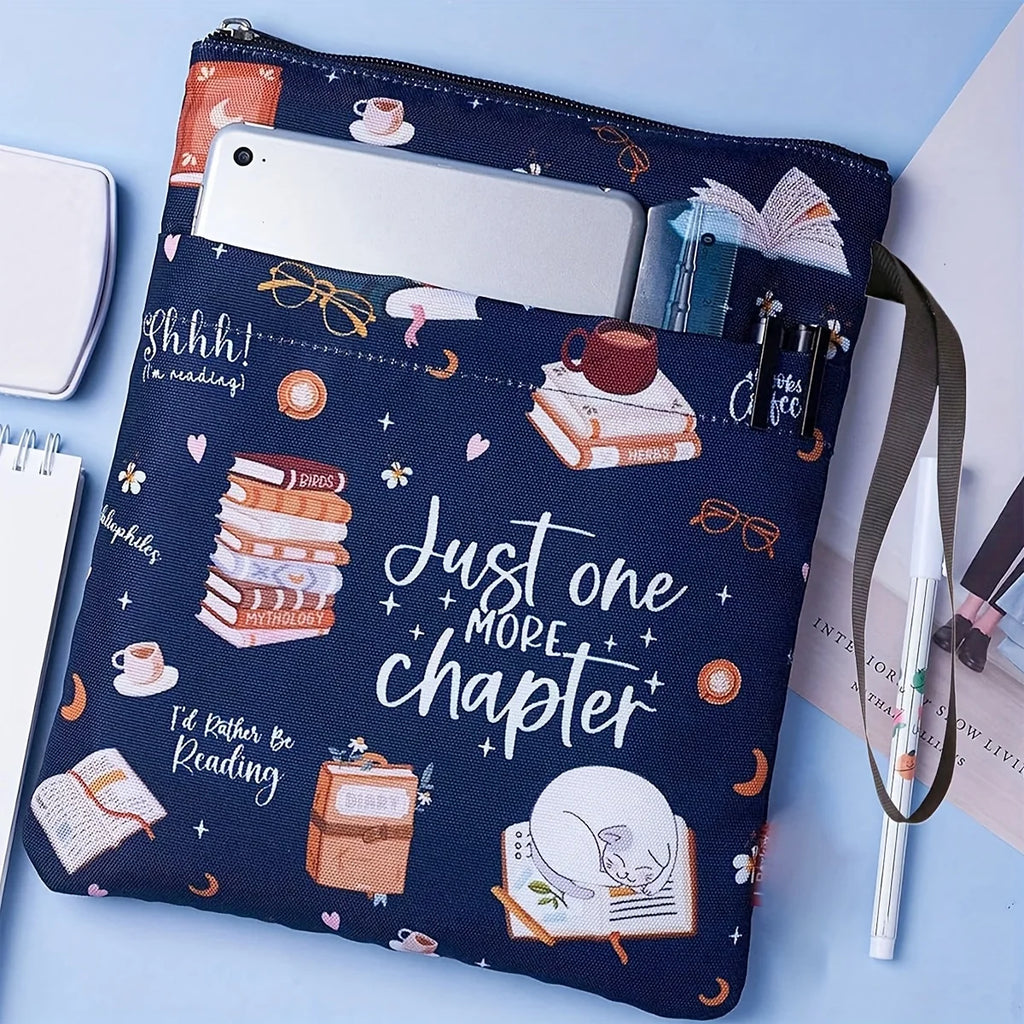 1 "Just Another Chapter" Book Cover with Zipper and Front Pocket - Humorous Illustration, Suitable for Paperback Book Cover Oasis Select