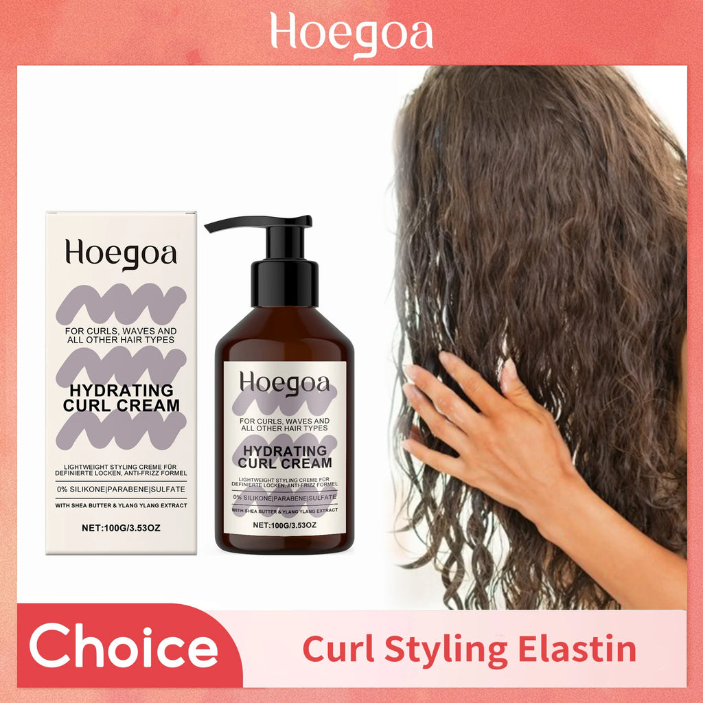 Curly Hair Cream Hair Curly Boost Lasting Styling Reduce Dry Damaged Frizz Smooth Hydrating Hair Volumizing Cream Conditioner Oasis Select 100g Boxed
