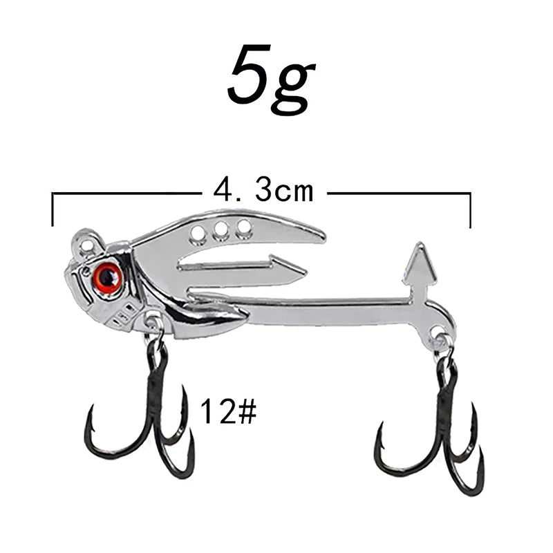 3D Metal VIB Fishing Lure Long Casting Artificial Hard Bait Universal Freshwater Saltwater Angling Tackle@#X Oasis Select 5g