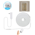 DC12V LED Strip Lights with Hand Sweep Motion Sensor 1M/2M/3M/5M Neon Tape for Cabinet Bathroom Mirror Lighting Hand Sweep Contr Oasis Select USA Plug White 1m