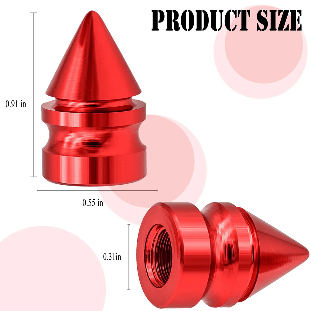 Automobile, motorcycle, conical tower shaped aluminum alloy valve cap, colored valve cap, pointed cap Oasis Select