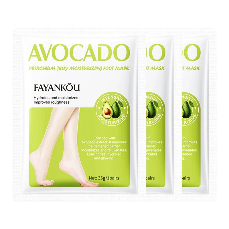 BIOAOUA Avocado Exfoliating Foot Mask – Dead Skin Remover Exfoliating Foot Mask Oasis Select 3 pairs