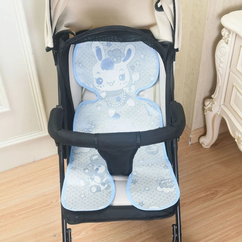 1PC Baby Stroller Cooling Mat Ice Silk Reclining Mat Cushion Baby Dining Chair Cooling Mat Summer Safety Seat Sleeping Mat Oasis Select