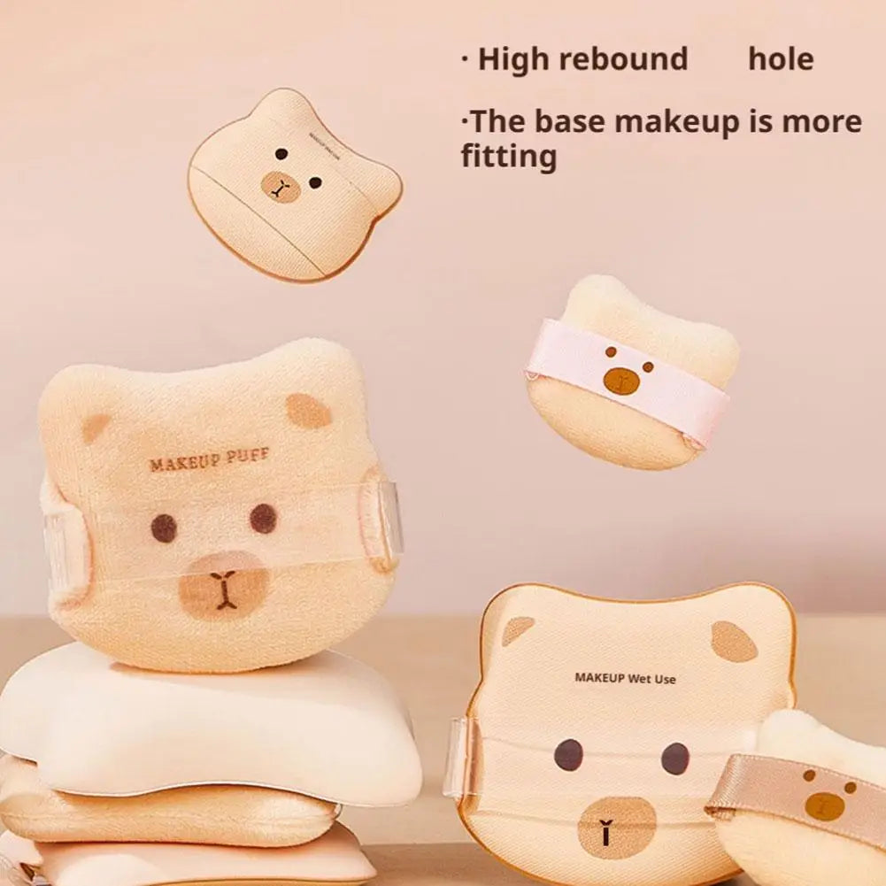 Little Bear Powder Puff Set – Soft Plush Makeup Sponge 5/8Pcs