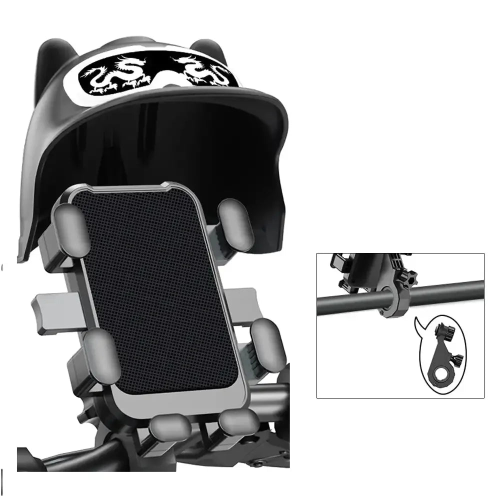 Motorcycle Helmet Phone Holder | Waterproof Sun Shade Mount