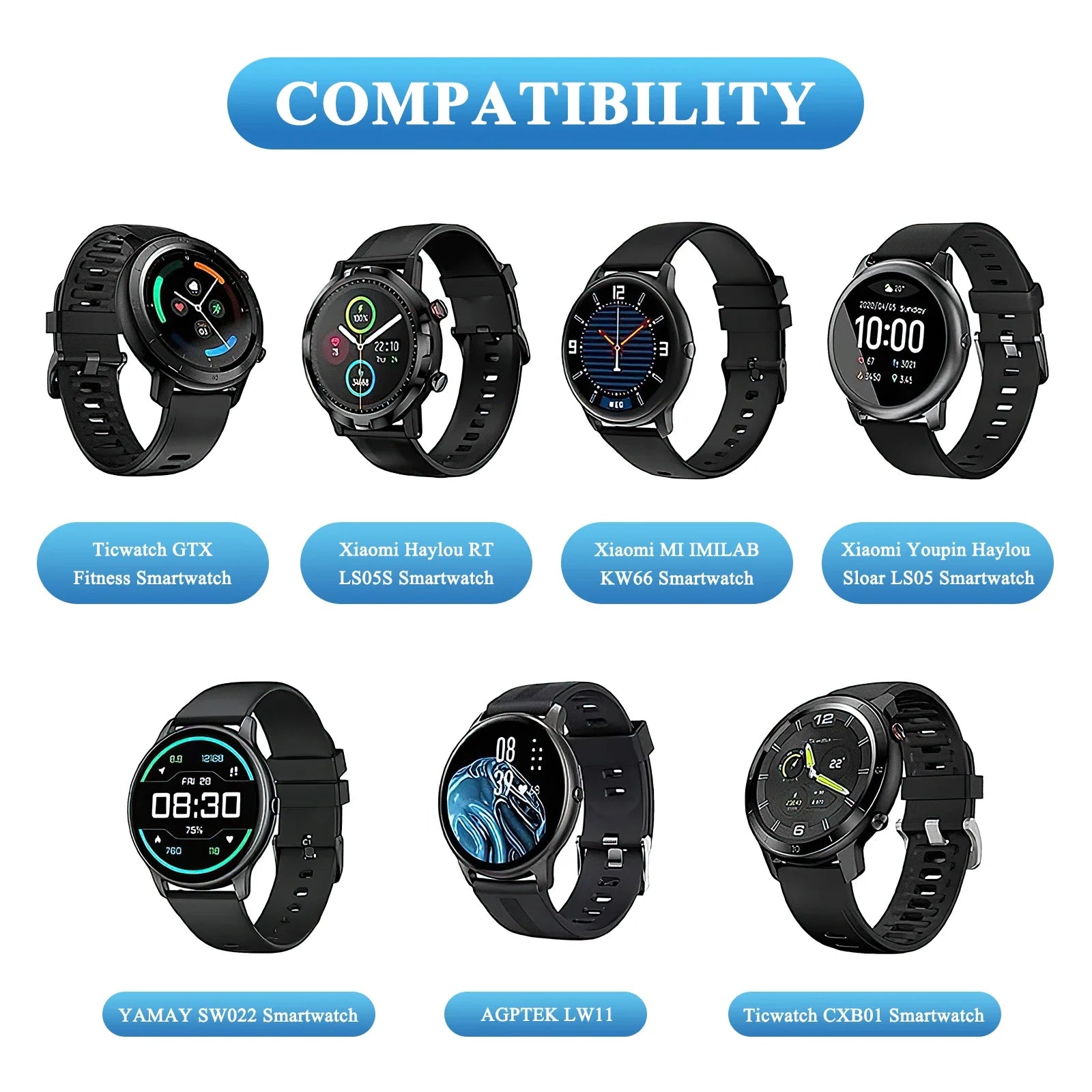 Magnetic Smartwatch Charger 2-Pin 4.0mm USB Cable – Black Smartwatch Charger Cable Oasis Select
