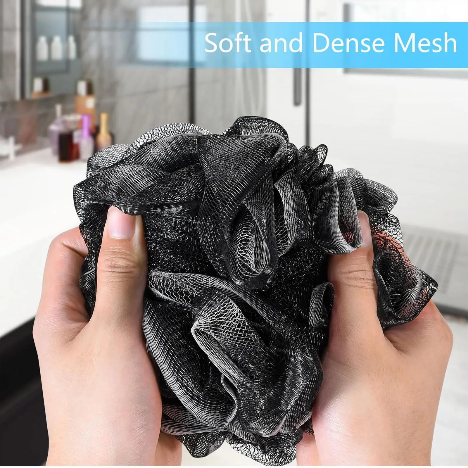 Bath Shower Soap Bubble Body Wash Exfoliate Puff Sponge Mesh Net Ball Bath Brushes Body Cleaning Sponge Bathroom Accessories Oasis Select