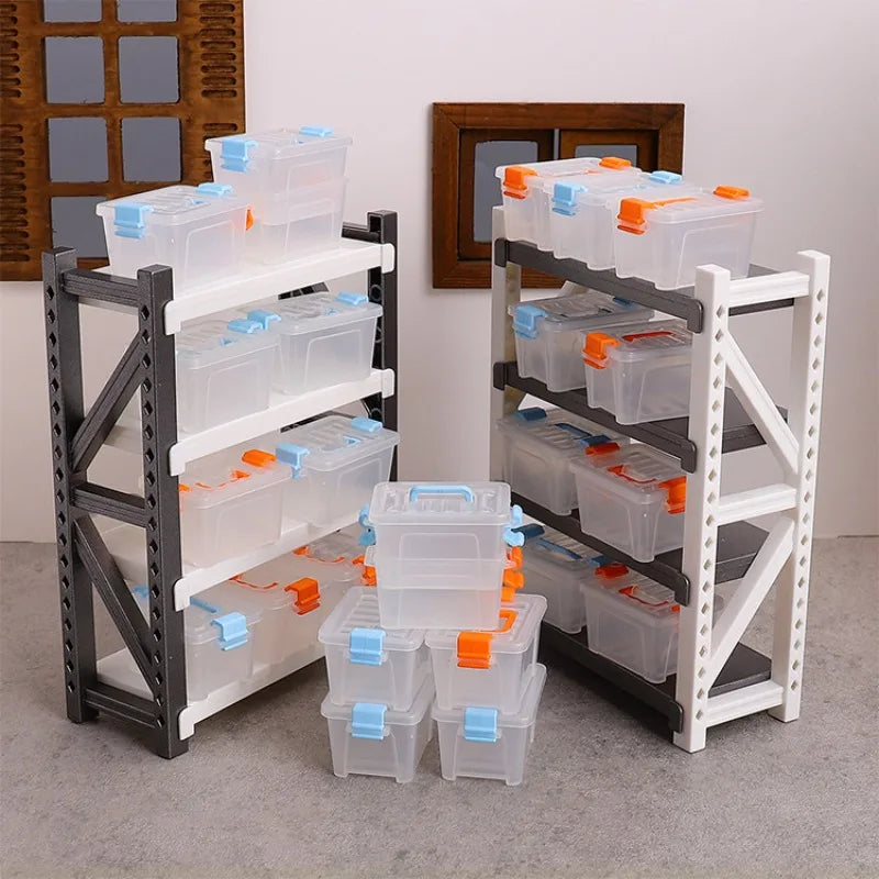 5 Mini Suitcase Storage Boxes Transparent Small Item Organizer DIY Miniature Scene Decor Photography Props Handcraft Essentials Oasis Select
