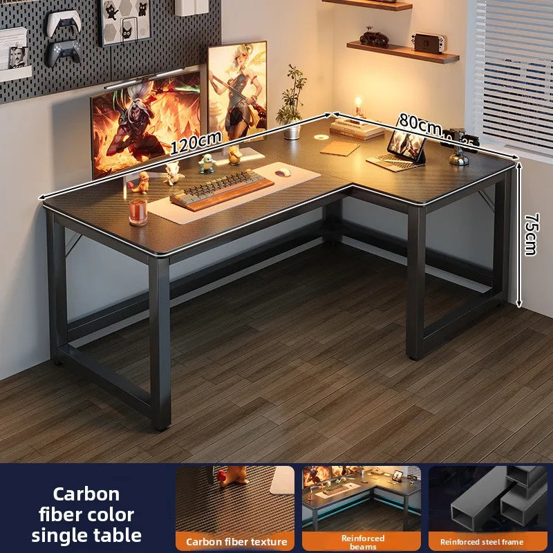 Computer desk Desktop household corner L-shaped game e-sports table Bedroom simple corner writing study desk Oasis Select 120 80CM