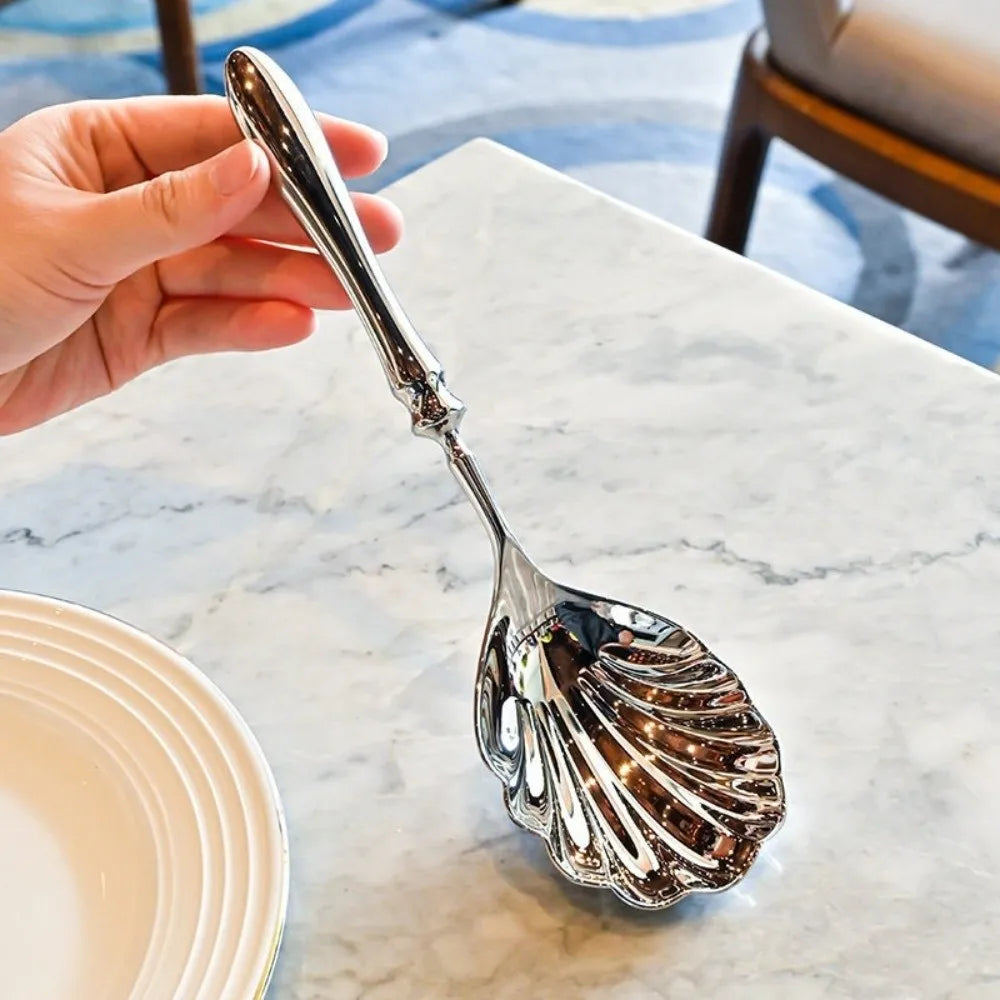 Shell Shape Stainless Steel Spoons – Soup, Yogurt & Dessert