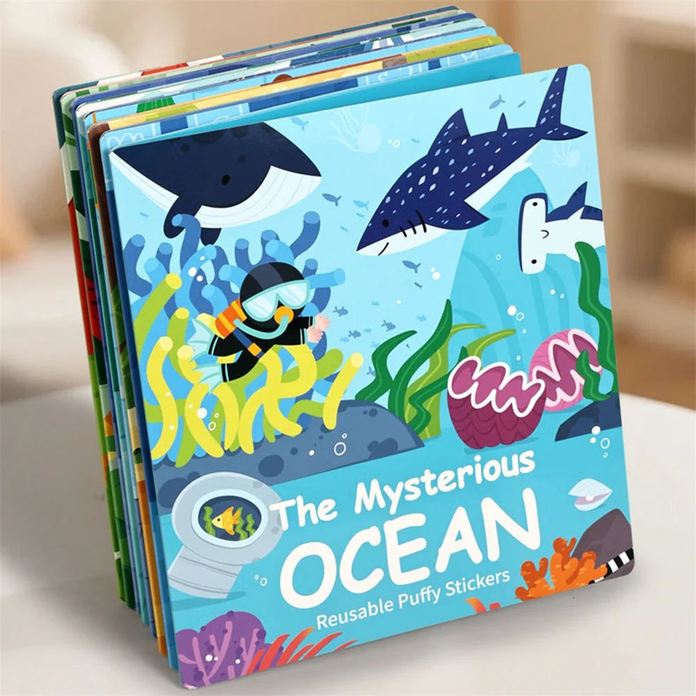 Reusable Kids Sticker Book – Color Learning Toddler Activity