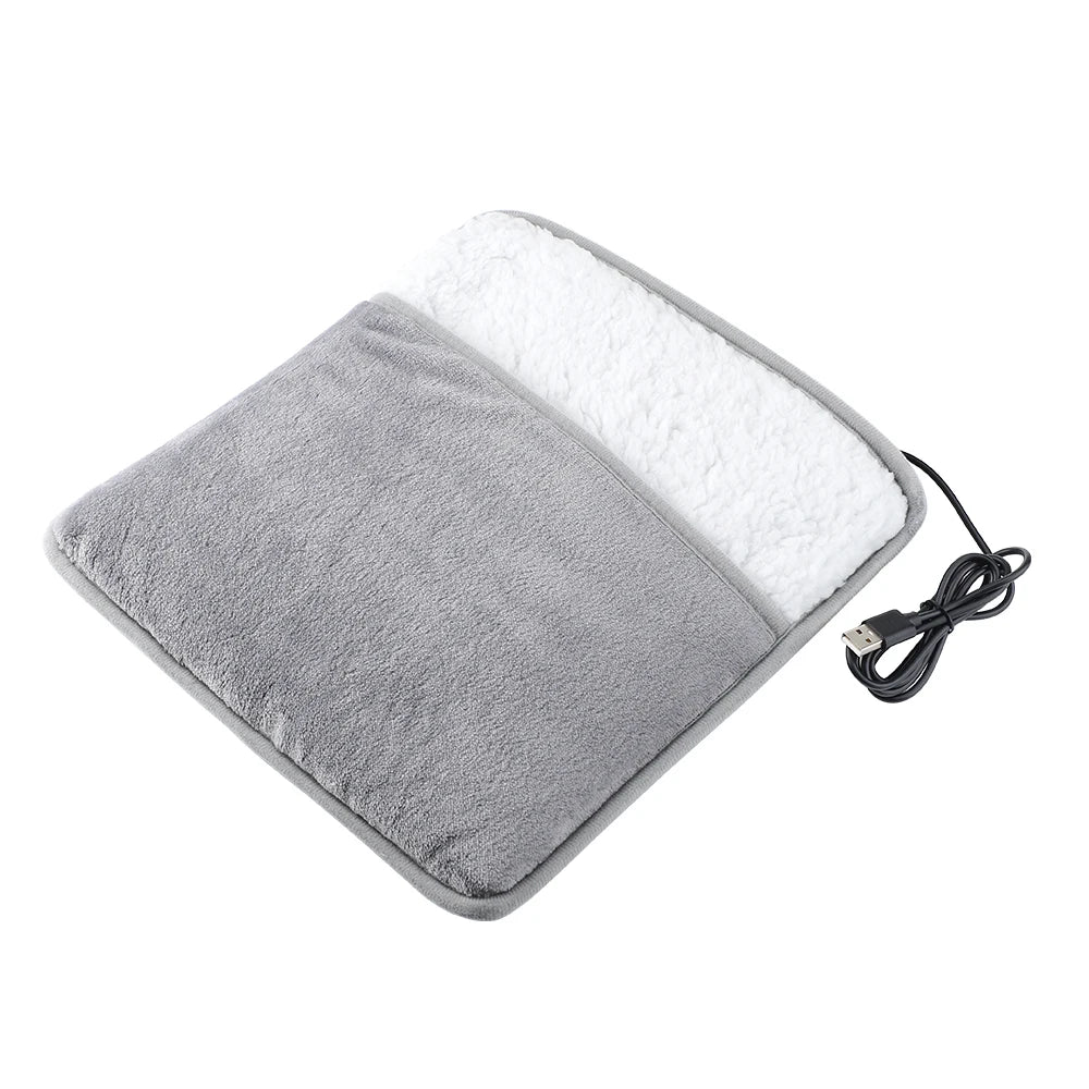 Electric Heated Foot Warmer Pad | Washable Plush, 9 Heat Settings
