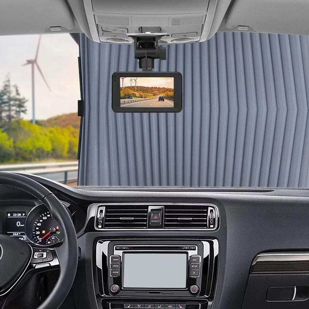 Retractable Car Curtains Retractable Windshield Sun Shade Extra Large Sunshade for Front Rear Windows Magnetic Privacy Car Cover Oasis Select