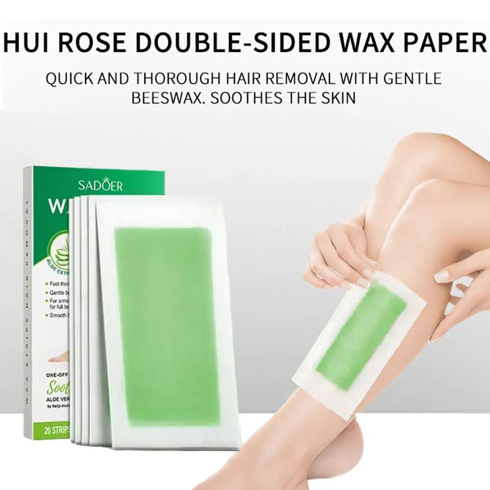 Aloe Vera Honey Rose Wax Strips – Face, Body & Bikini 10ct Hair Removal Wax Strips Oasis Select
