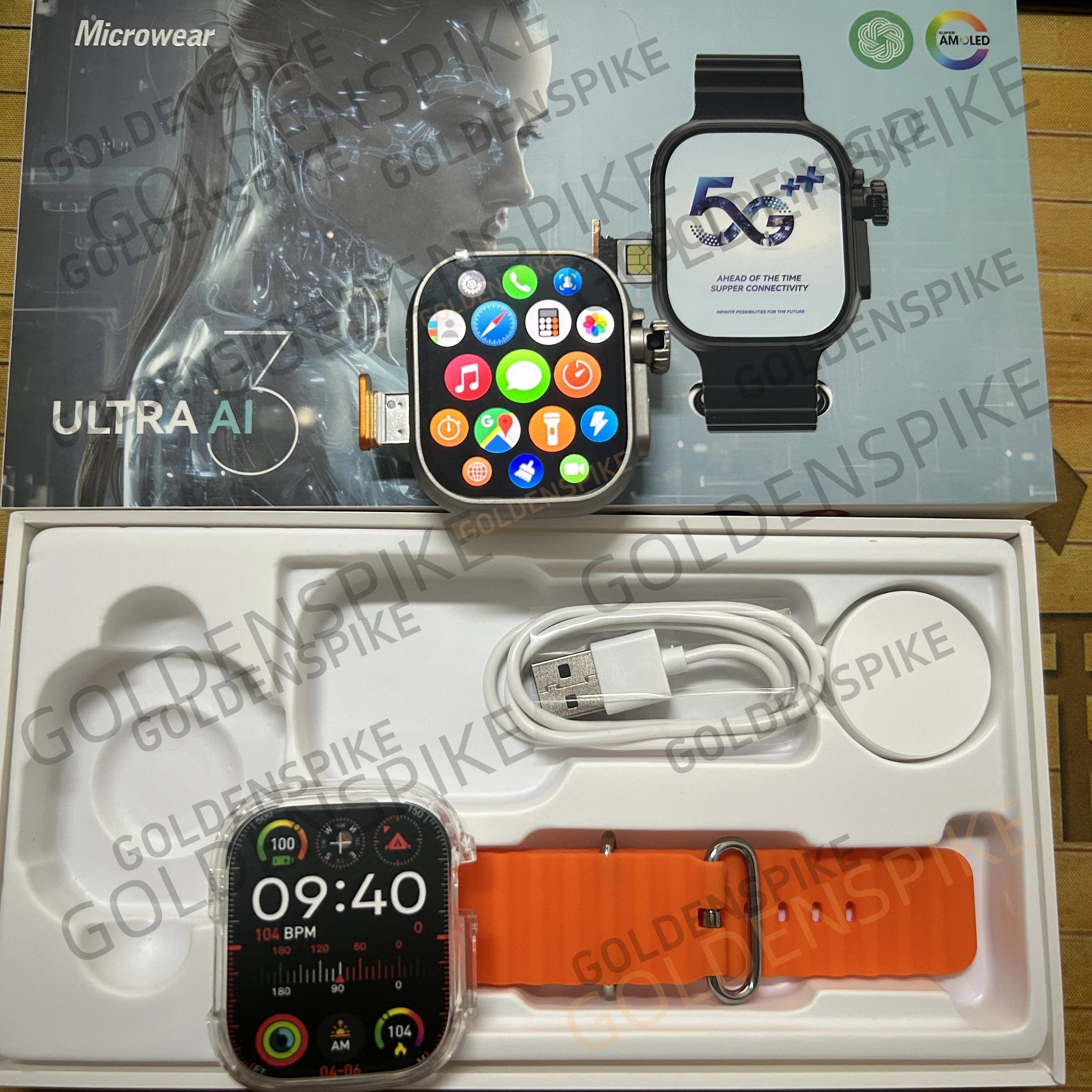 Ultra Ai3 4G Android Smartwatch | AMOLED GPS Rotating Camera