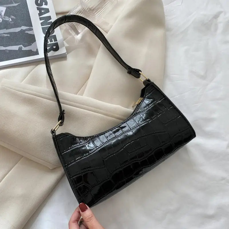 Women's PU Leather Underarm Bag – Retro Shoulder Tote Clutch