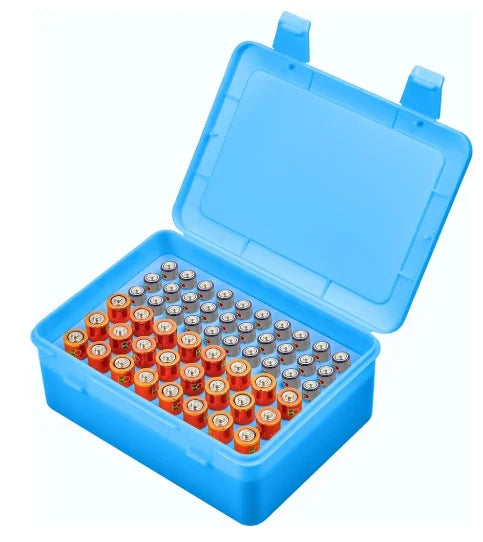Battery Organizer Box – 54 AA & AAA Battery Storage Case