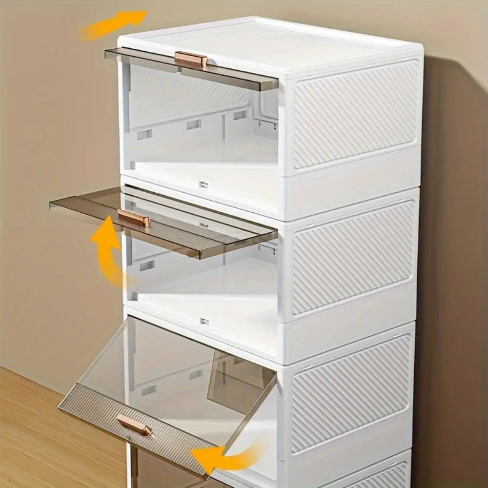 1pc transparent plastic shoe box, multifunctional family storage box, detachable shoe storage box, dustproof shoe box Oasis Select