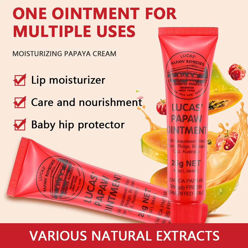 Papaw Ointment Balm Lipstick Moisturizing Anti Drying Multifunctional Hydrating Universal Cream Lip Balm Oil 25g Lucas Face Care Oasis Select