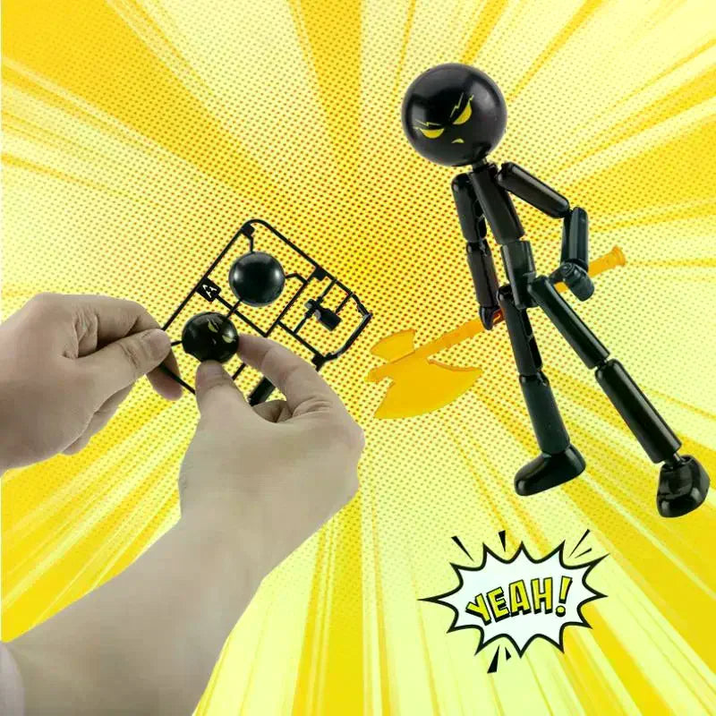 3D Printed Stickman Mannequin Action Figure, Novelty Multi-Jointed Assembled Robot Toy Set Oasis Select