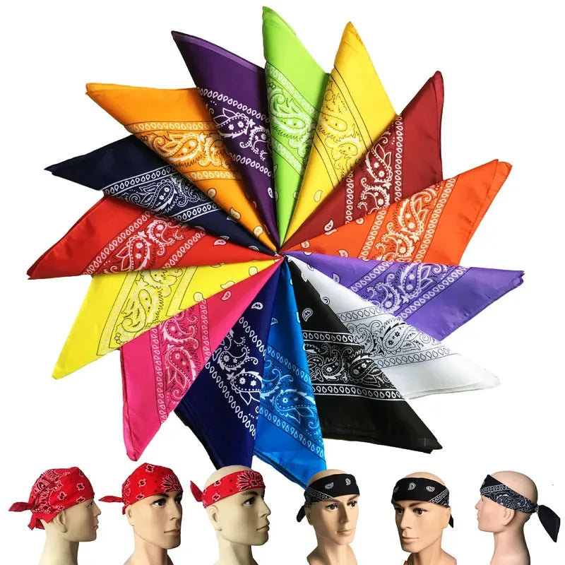 1/4/6Pcs Fashion Hip HopBlend Bandana Square Scarf Black Red Paisley Headband Printed For Women/Men/Boys/Girls Oasis Select