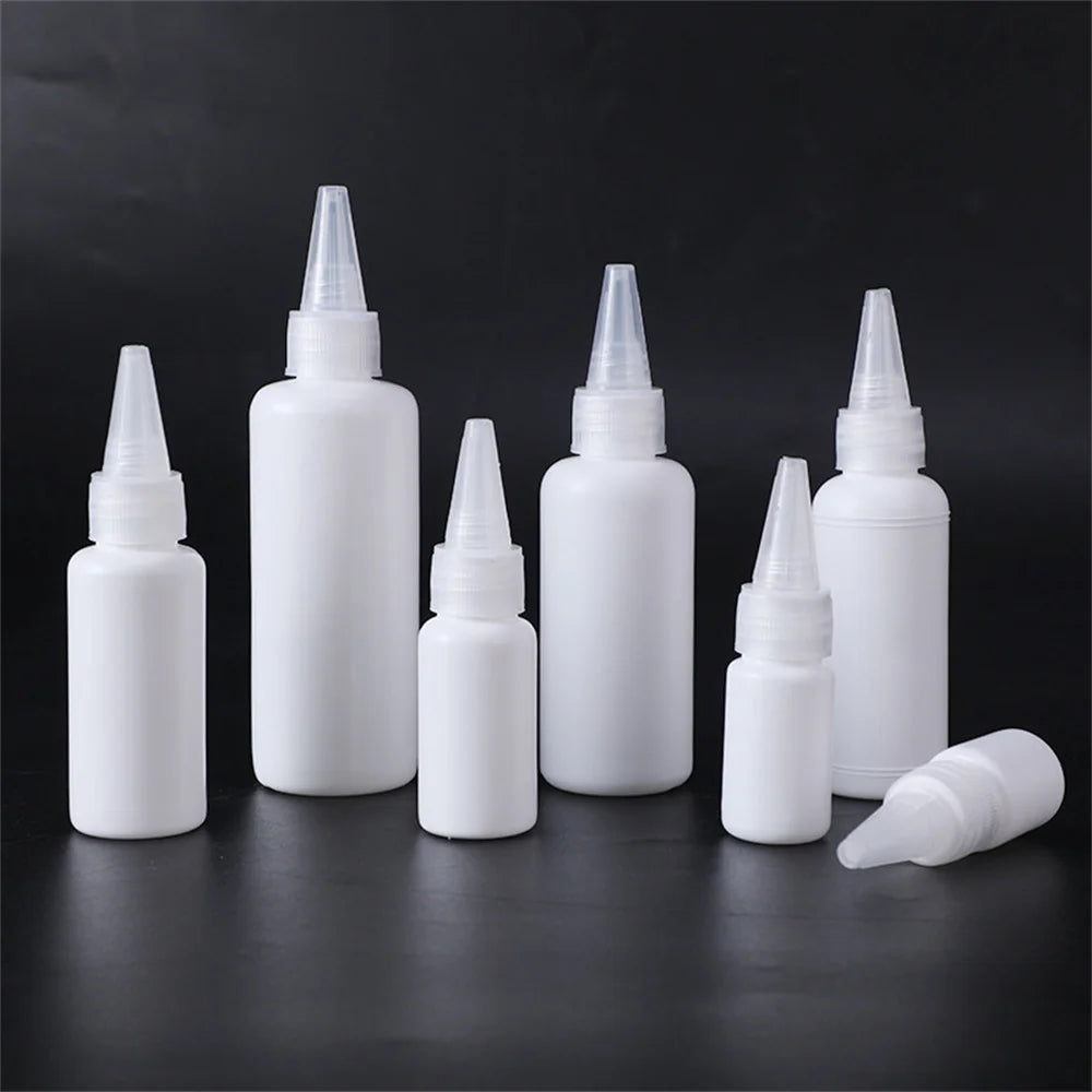 5/10/20/30/50/60/100ml Empty PE Plastic Glue Bottles With Screw-On Lids Squeeze Liquid Ink Oil Dropper Bottles Oasis Select