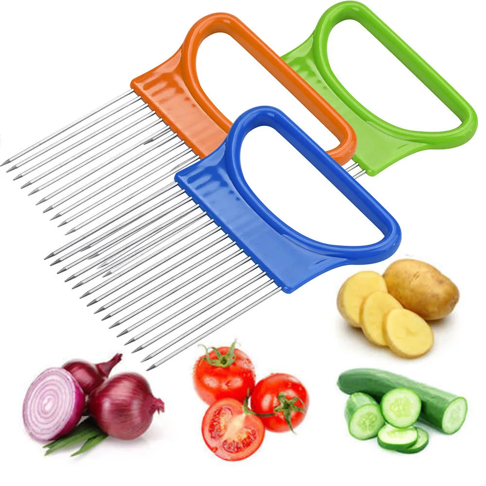 Stainless Steel Onion & Vegetable Slicer Holder Fork Vegetable Slicer Holder Oasis Select