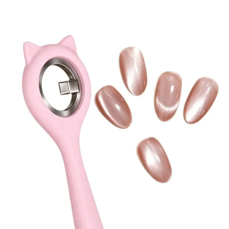 3s Hollow Cat Eye Magnetic Ring with Handle, Strong Magnet Create Quick Black Hole Effect, Magnetic Nail Art Tool for Beginners Oasis Select