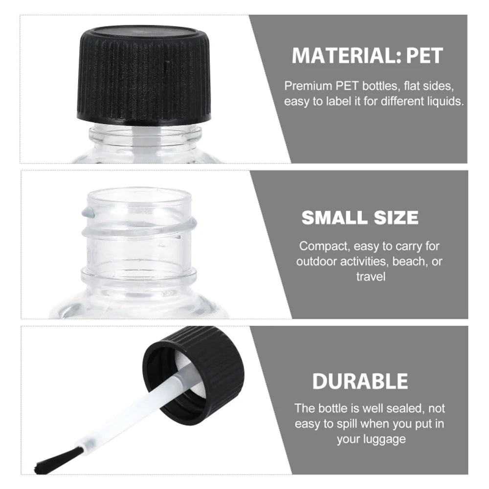 Refillable Nail Polish Bottles with Brush Cap | DIY Craft Jars