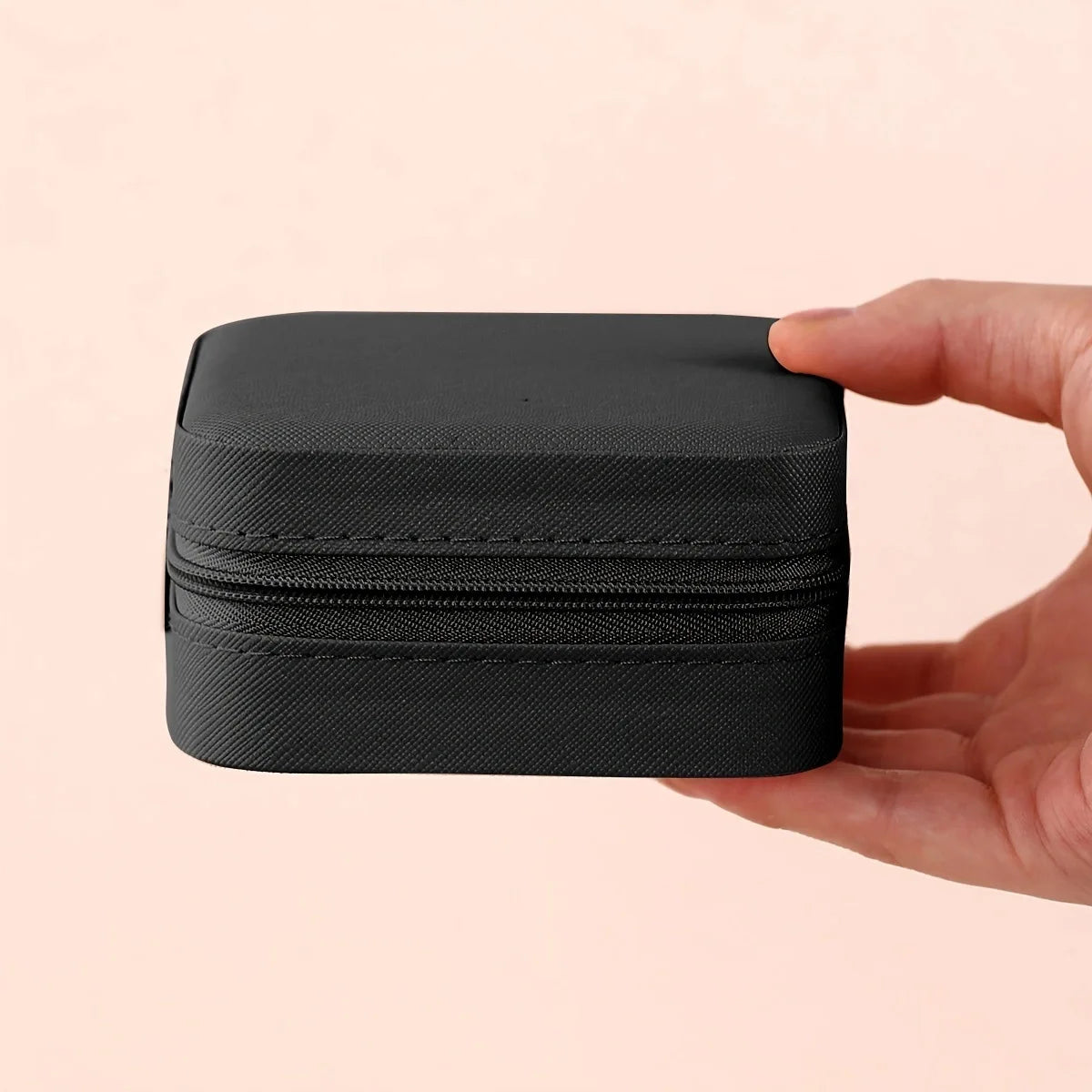 1pc,Portable jewelry storage box, home and travel mini jewelry box, ring, earring, necklace, jewelry storage box Oasis Select