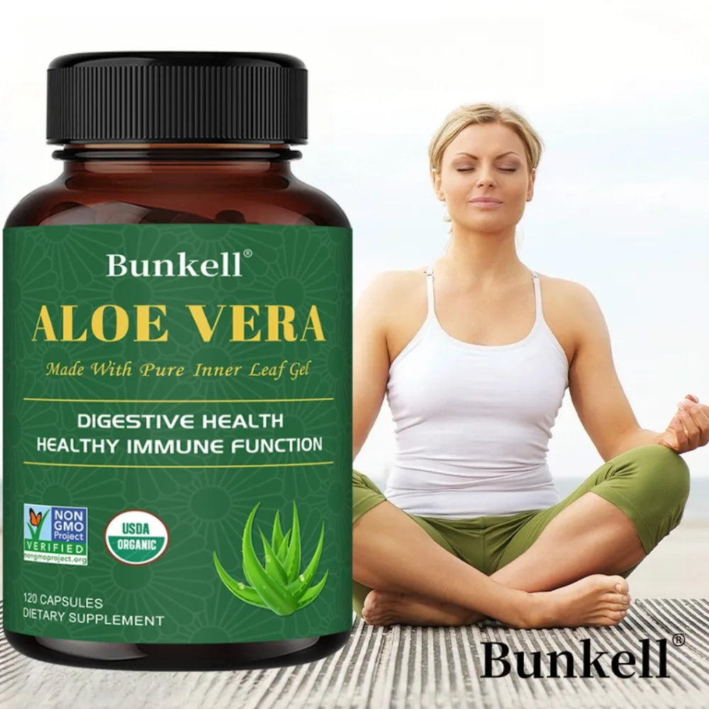 Aloe Vera Extract Capsules – Digestive Support, Non-GMO 120ct Herbal Supplement Capsules Oasis Select