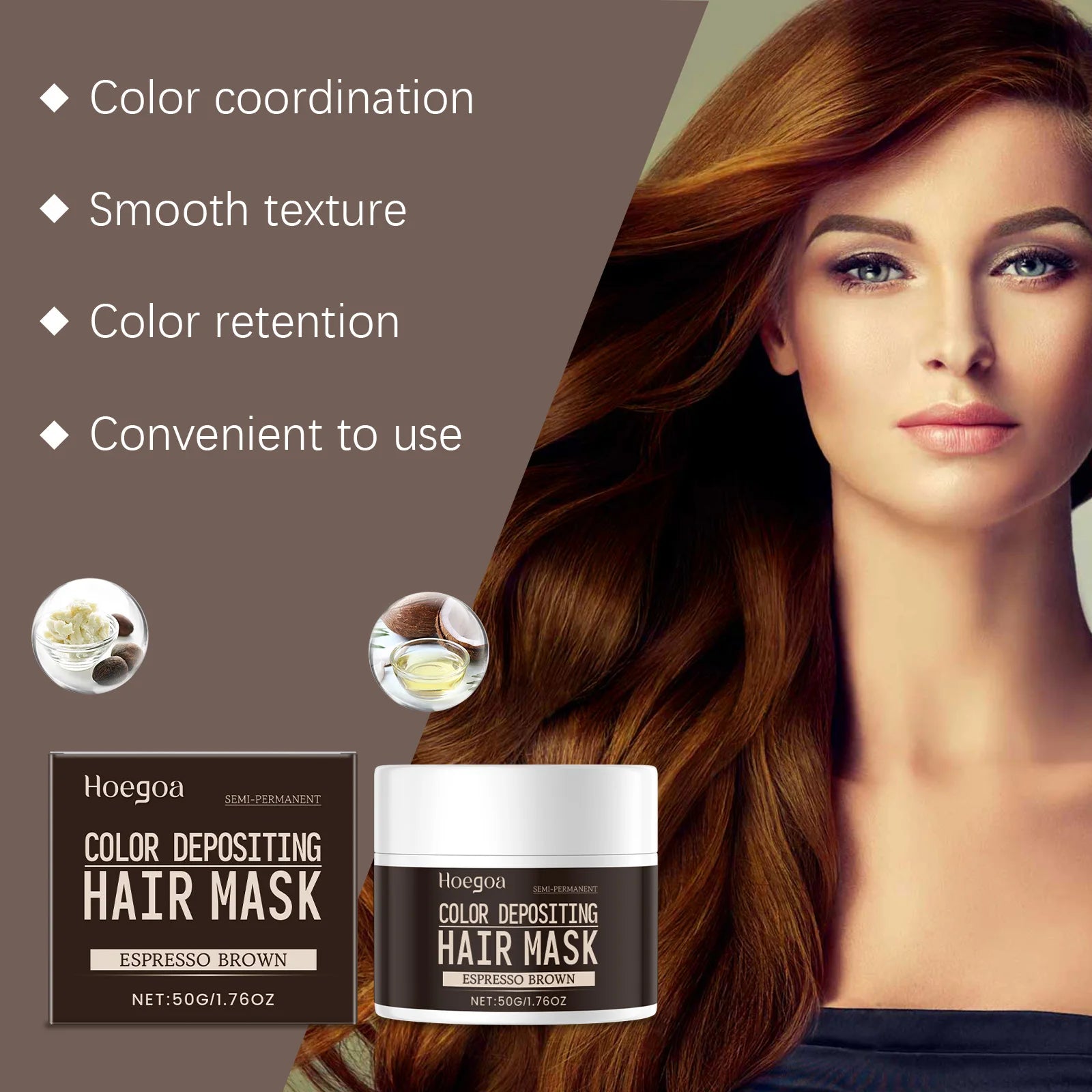 50/100/150g Brown Hair Color Dye Cream Natural Lasting Dark Brown Cover Gray White Hair Nourshing Hair Coloring Styling Diy Wax Oasis Select