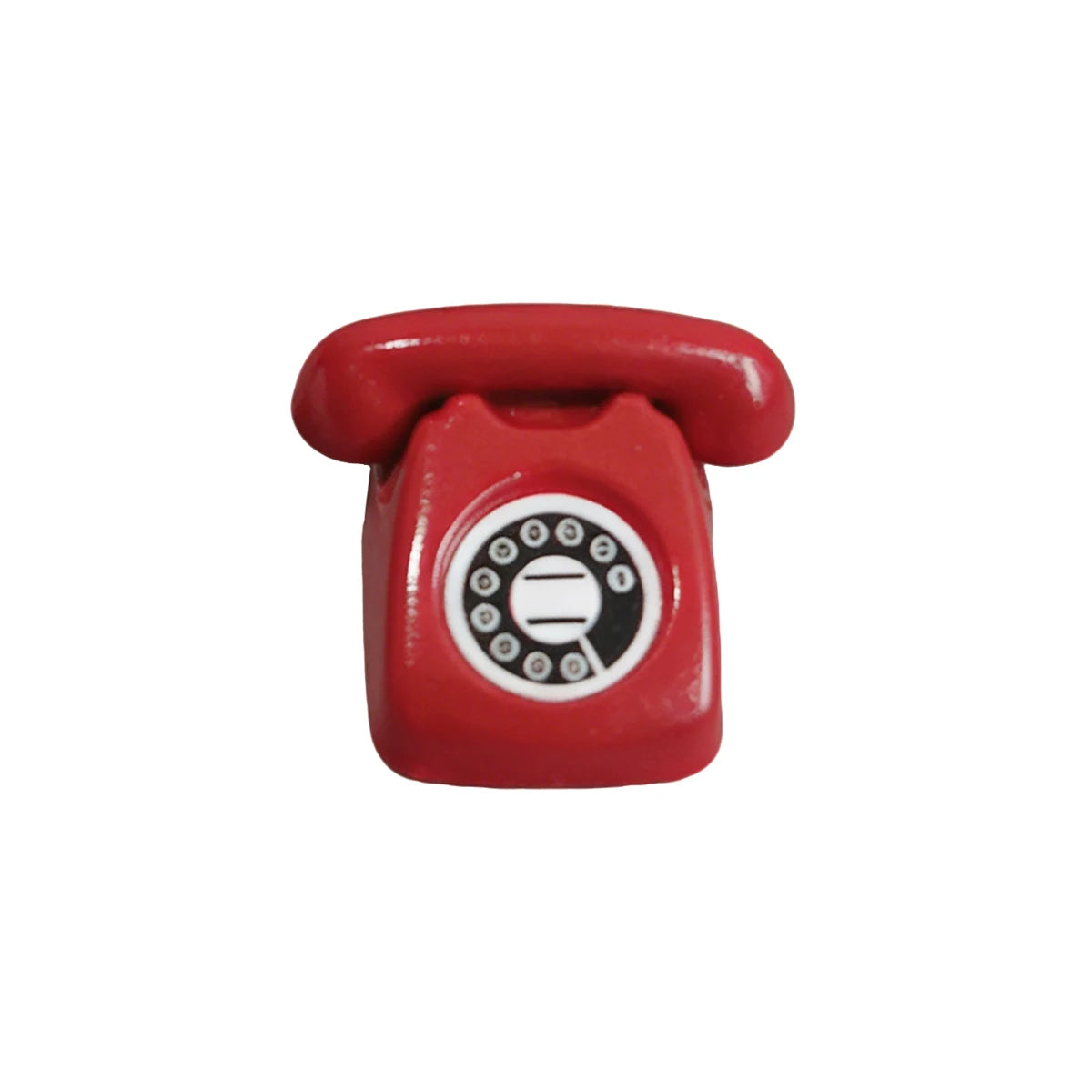 1/4 PCS Mini Vintage Rotary Telephone – 1:12 Miniature Retro Desk Phone for Dollhouse, Fairy Garden Paths & Micro Landscapes Oasis Select Red