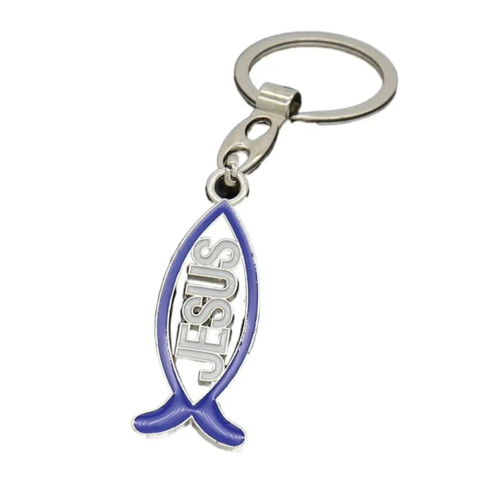 Christian Fish Ichthys Alloy Keychain – Faith Symbol Charm