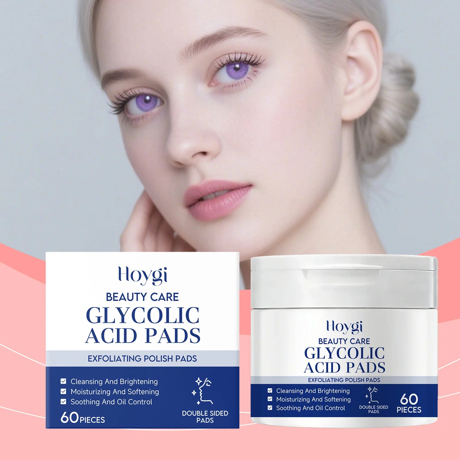 Hoygi Facial Cleansing Pads – Hydrating 60 Pcs Daily Cleanser