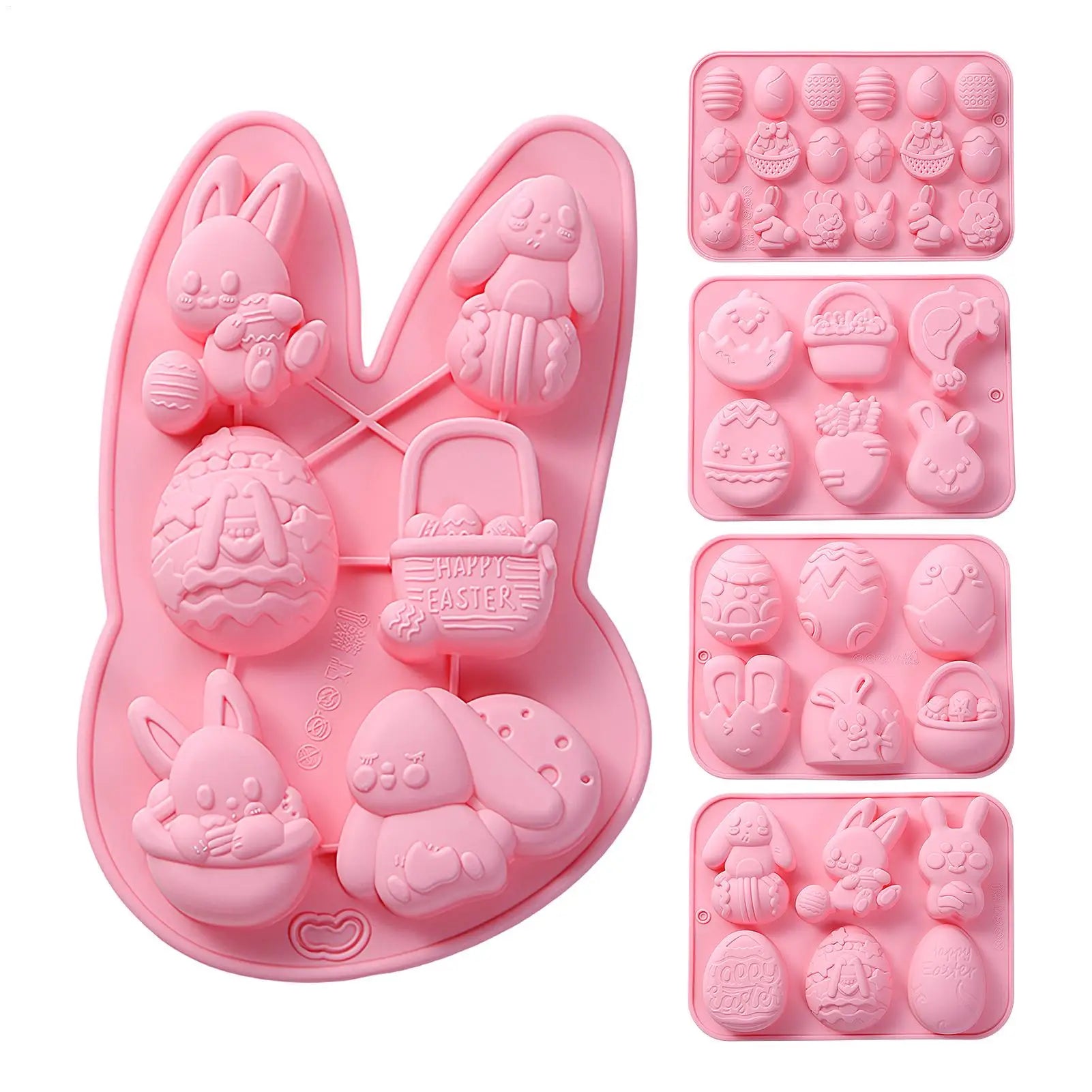 Easter silicone Molds Easter egg rabbit shaped baking mold chocolate candy mold Baking Tool Easter themed party decoration Oasis Select