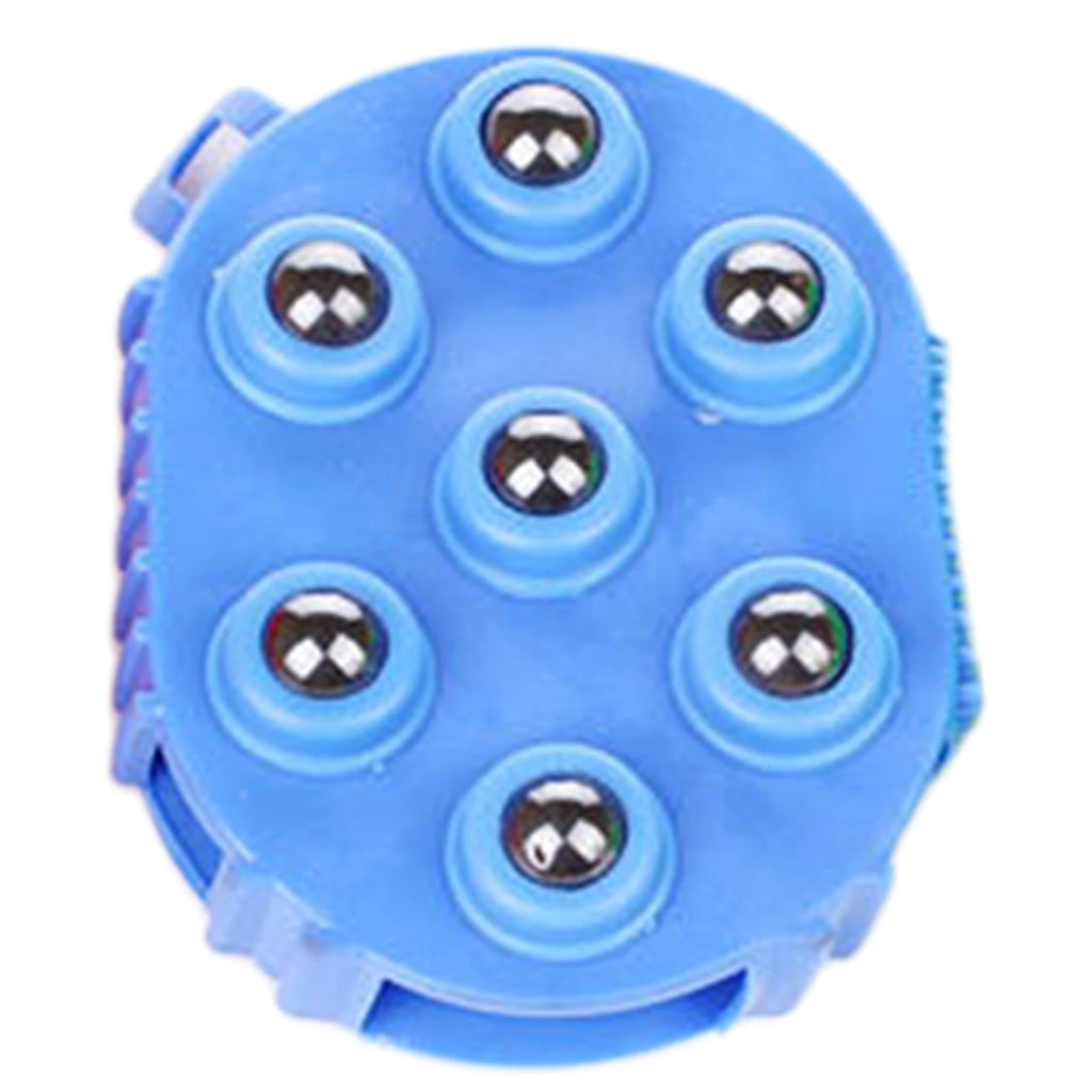 Silicone 7-Ball Roller Massager Glove | 360° Rotating Handheld