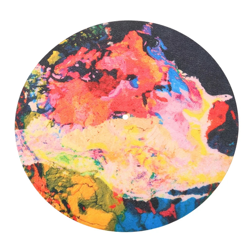 1PC Slip Mat Felt Turntable Platter Mat For LP Vinyl Record Audio Replacement DIY Accessories Audiophile Thick Turntable Mat Oasis Select Multicolor