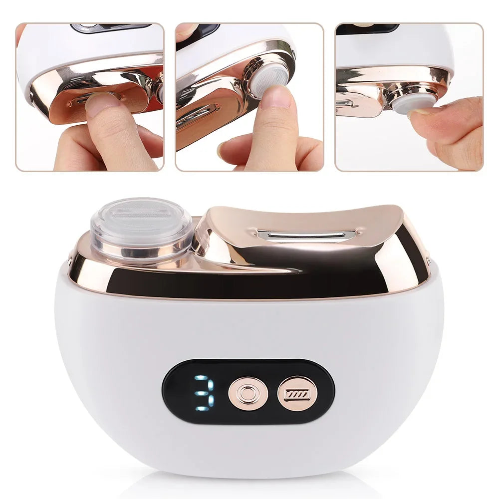 2-in-1 Electric Nail Clipper & Polisher | 3-Speed LED Trimmer