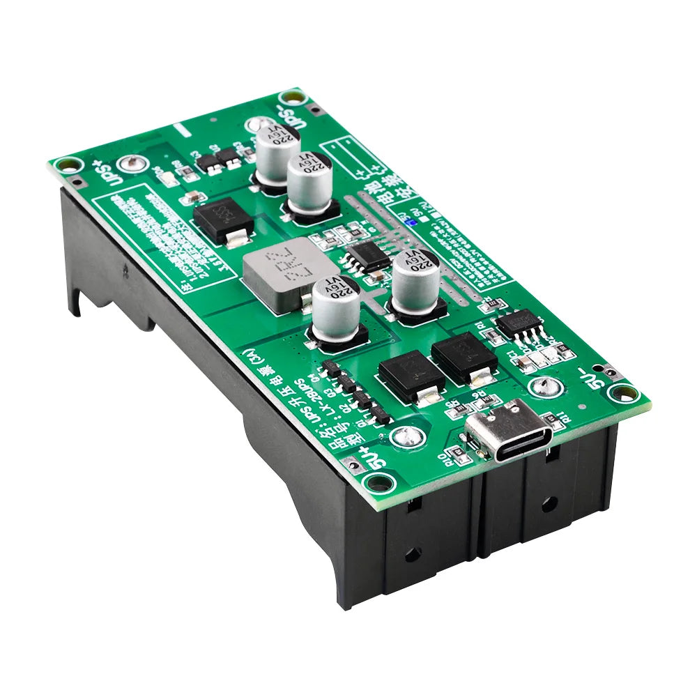Type-C 15W 3A 18650 Lithium Battery Charger Module DC-DC Step Up Booster Fast Charge UPS Power Supply / Converter 5V 9V 12V Oasis Select