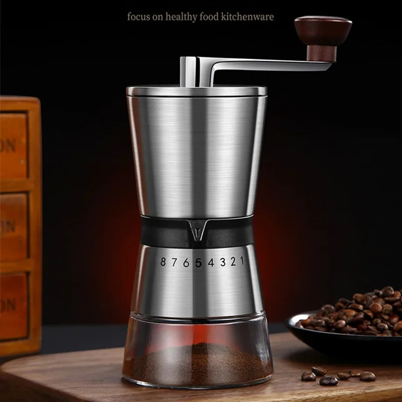 Manual Ceramic Coffee Grinder – Adjustable Hand Crank Mill