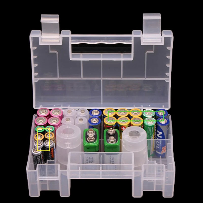 Battery Storage Case – Holds 20 AA & 14 AAA | KOQZM Organizer