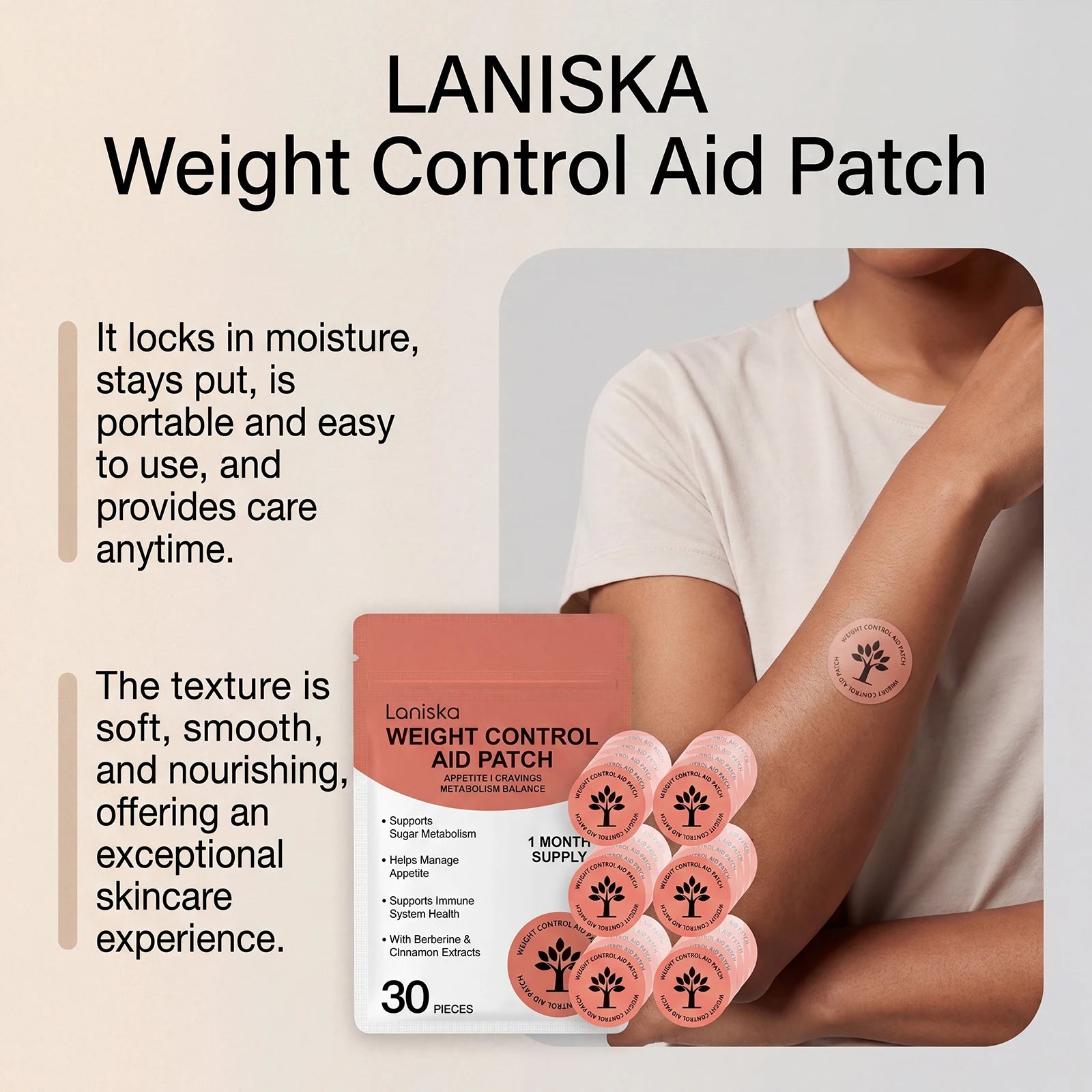 Body Care Patch Protects and Nourishes Skin Highlights Body Contours Lightweight Moisturizing Care Patches Portable Oasis Select