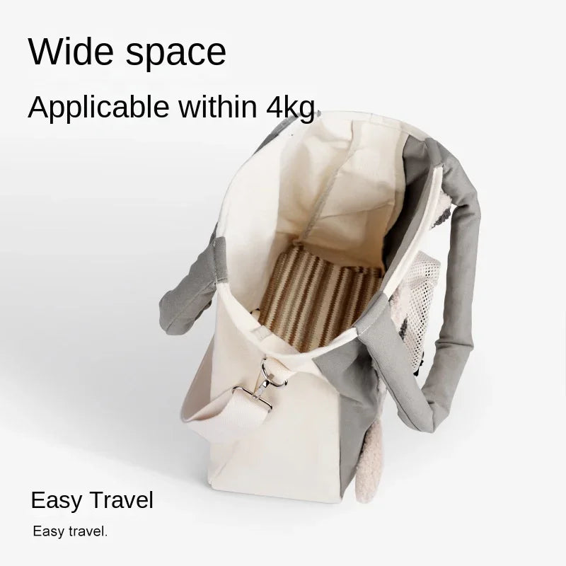 Cat Bag Out Portable Shoulder Crossbody Dog Backpack Exposed Cat Small Pet Bag for Travel Airplane Oasis Select